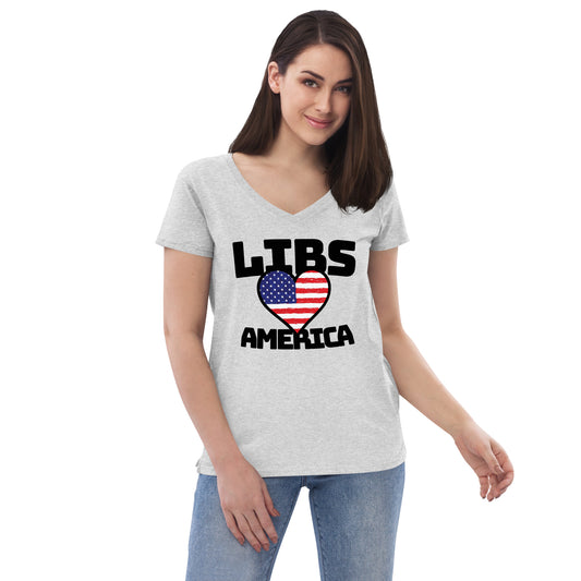 Libs Love America Women’s Recycled V-neck T-shirt